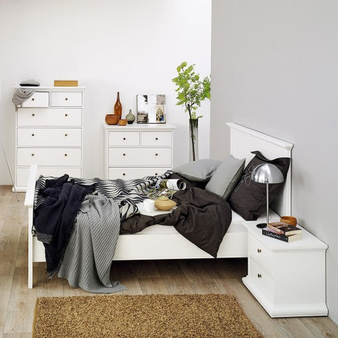 Paris King Bed (160 x 200) in White